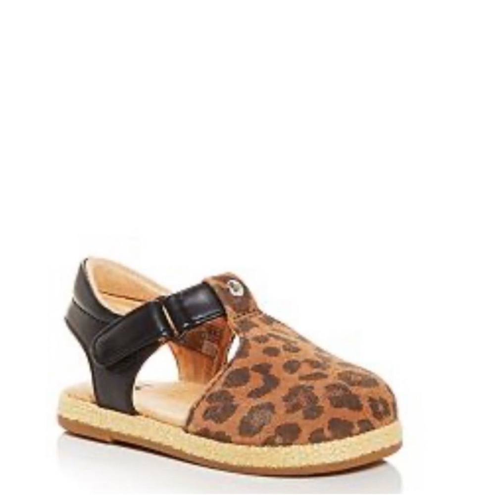 Brand New Ugg Emmery Leopard Infant Sandals Size 02/03 (6-12 mos)